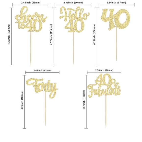 30Pcs Happy 40th Birthday Cupcake Toppers
Brand New - Picture 2 of 6